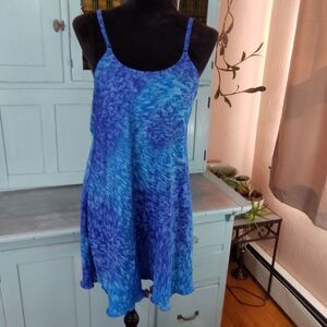 Rima Beachwear Blue Swimsuit Cover-up Dress Womens Medium